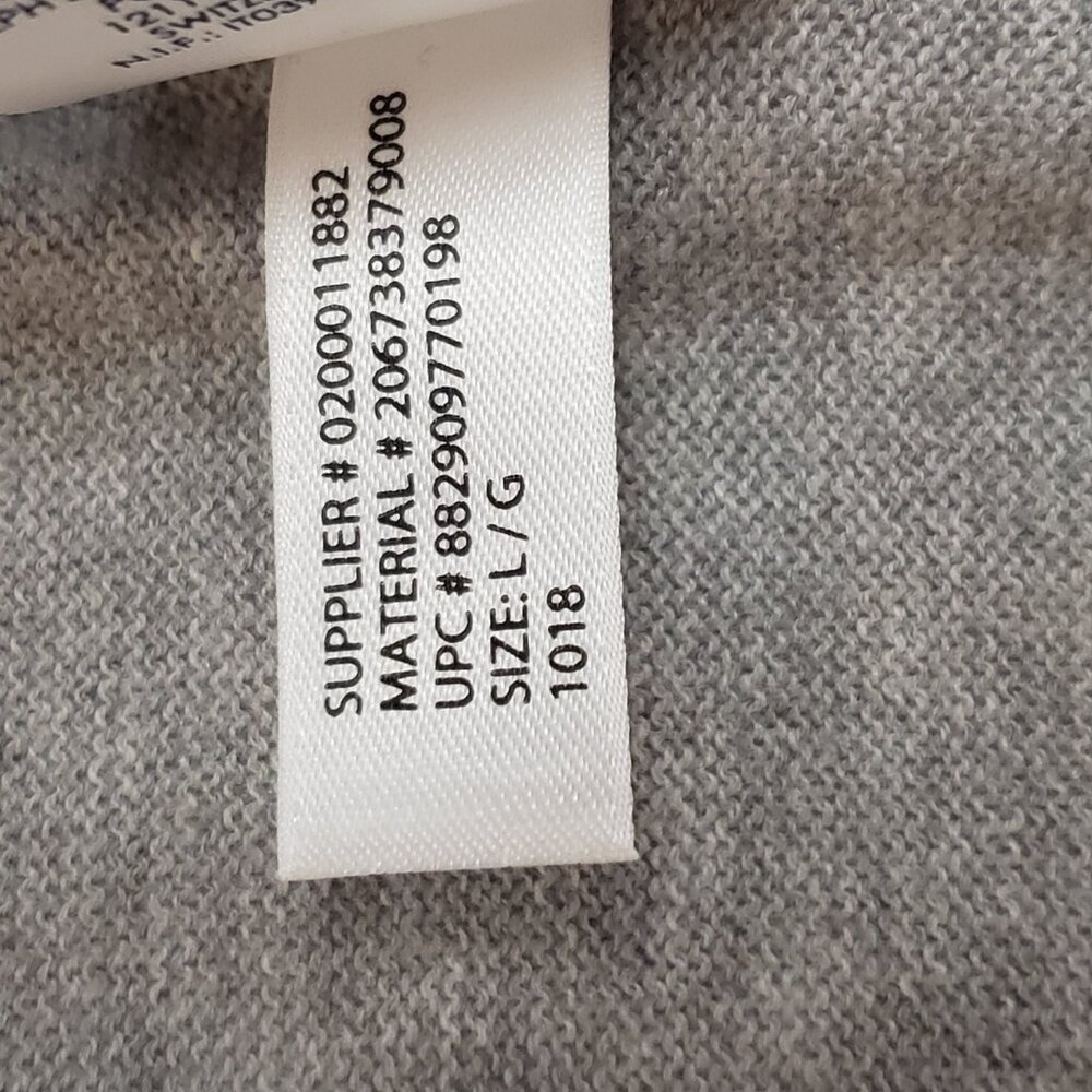 Chaps Gray Open Front Cardigan Size L NWT - Picture 7 of 9